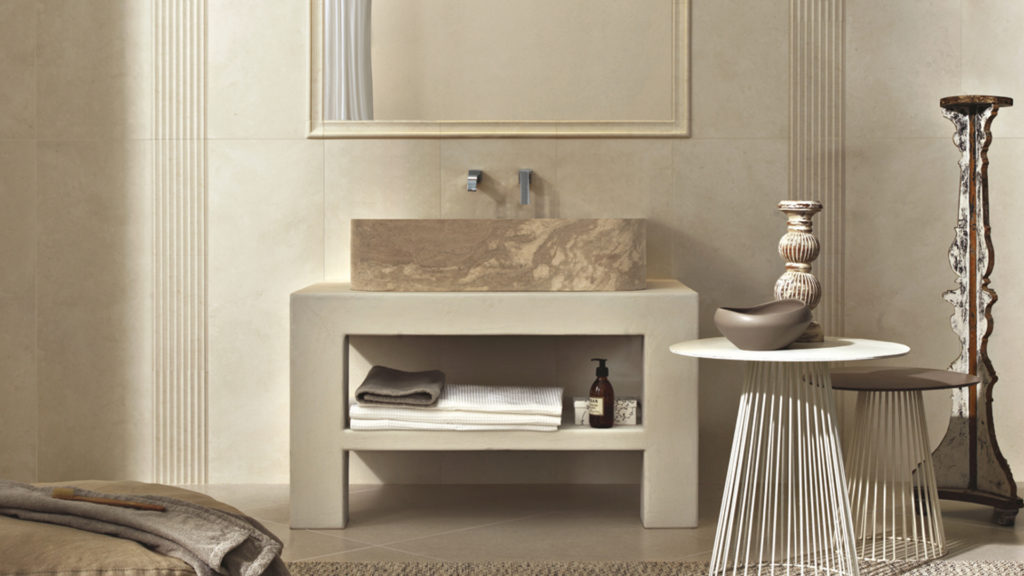 Travertine washbasin "Farm"