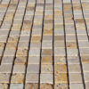 Mosaico in travertino "2,5x2,5 Multicolor" Rustico