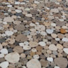 Travertine mosaic "Petali Tuscany Mix" Polished