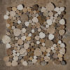 Travertine mosaic "Petali Tuscany Mix" Polished