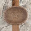 Lavandino ovale in travertino "Ovale Scuro"