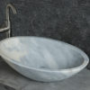 Lavabo ovale in marmo "Ovetto Grey"