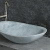 Lavandino ovale in marmo "Ovetto New Grey"