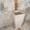 Column travertine washbasin "Piramide"