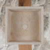 Column travertine washbasin "Piramide"