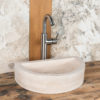 Small travertine washbasin "Santino"