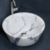 Lavabo rotondo in marmo "Simple Lilac"