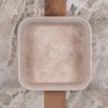 Lavabo quadrato in travertino "Square Slim"