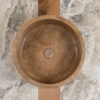 Walnut travertine washbasin "Tonda Scura"