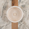 Lavabo piccolo in travertino "Tondino"