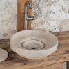 Lavabo in travertino moderno "Ufo Light"