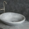 Lavabo in travertino grigio "Vaschetta Ice"