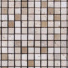 Mosaico in travertino "1,5x1,5 Tuscany Mix" Levigato