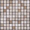 Mosaik aus Travertin „1,5x1,5 Tuscany Mix“ geschliffen