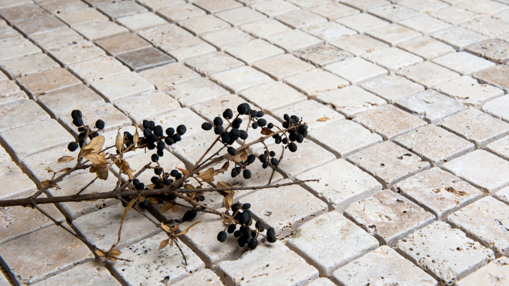 Travertine mosaic "5.0x5.0 Tuscany Mix" Pebble