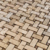 Travertine mosaic "Burberry Mix" Polished