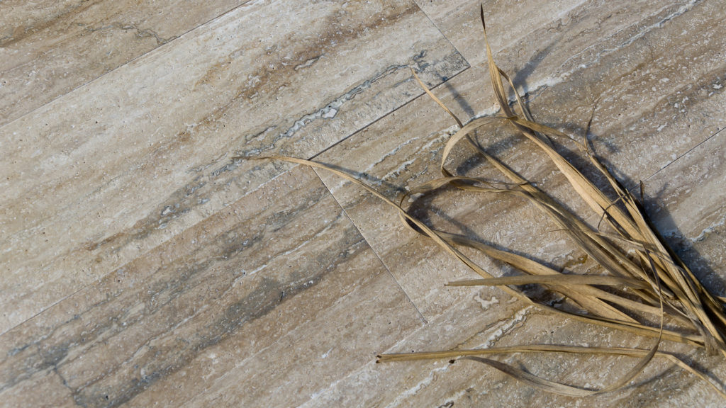 Vein-cut travertine "Zebra Terra Chiara"