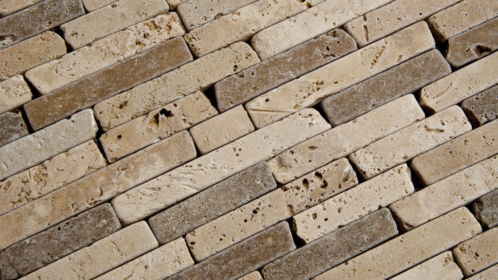 Mosaik aus Travertin „Muretto Tuscany Mix“ Ciottolo