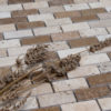 Mosaico in travertino "2,5x5,0 Tuscany Mix" Levigato