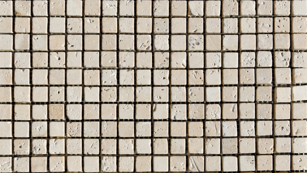 Mosaik aus Travertin „1,5×1,5 Light Blend“ Ciottolo