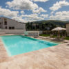 Cross-cut travertine "Leather Brown"