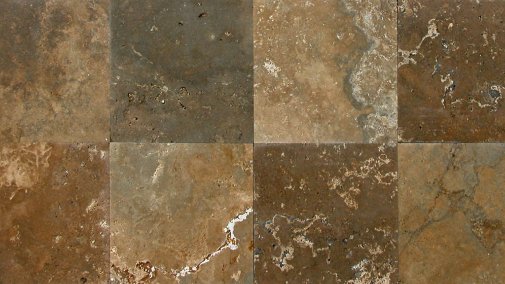 Cross-cut travertine "Venato Scuro"