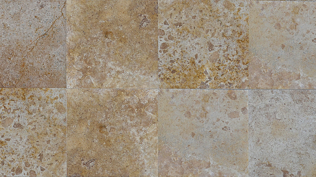 Cross-cut travertine "Leather Brown"