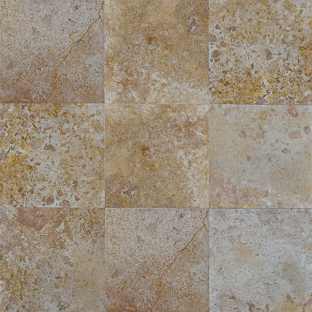 Cross-cut travertine “Leather Brown”