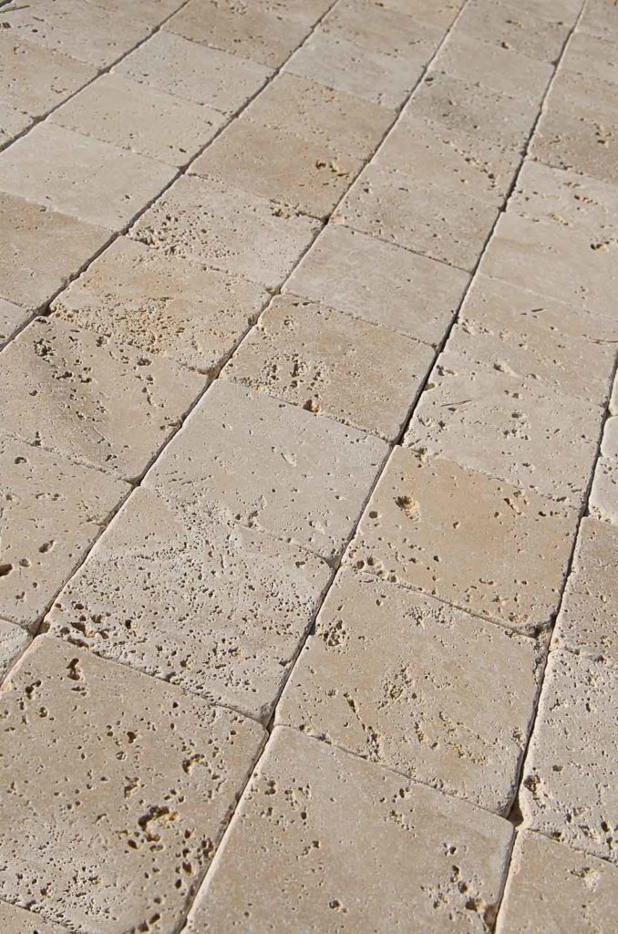 Travertine tile “10.0x10.0 Light Blend” Pebble