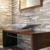 Mosaico in travertino "Strips Tuscany Mix" Moderno