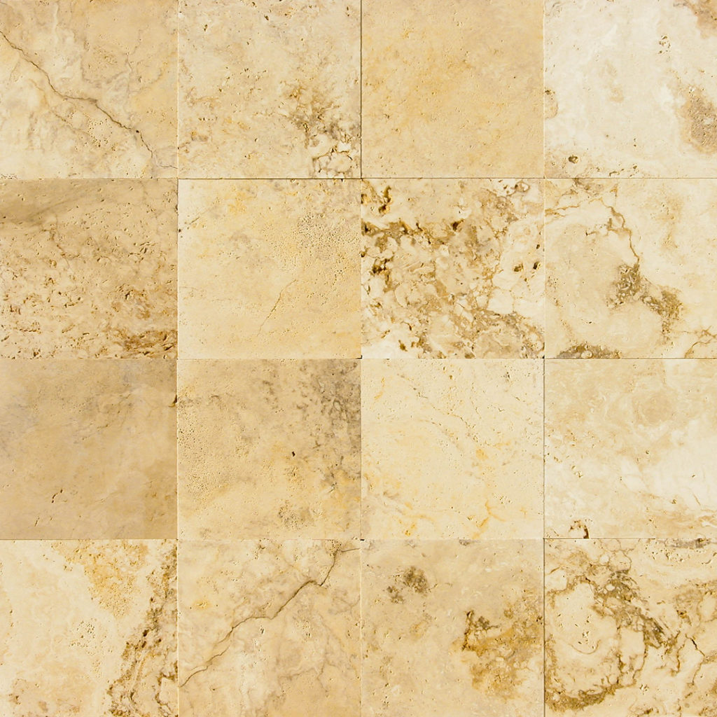 Cross-cut travertine “Nuvolato Gold”