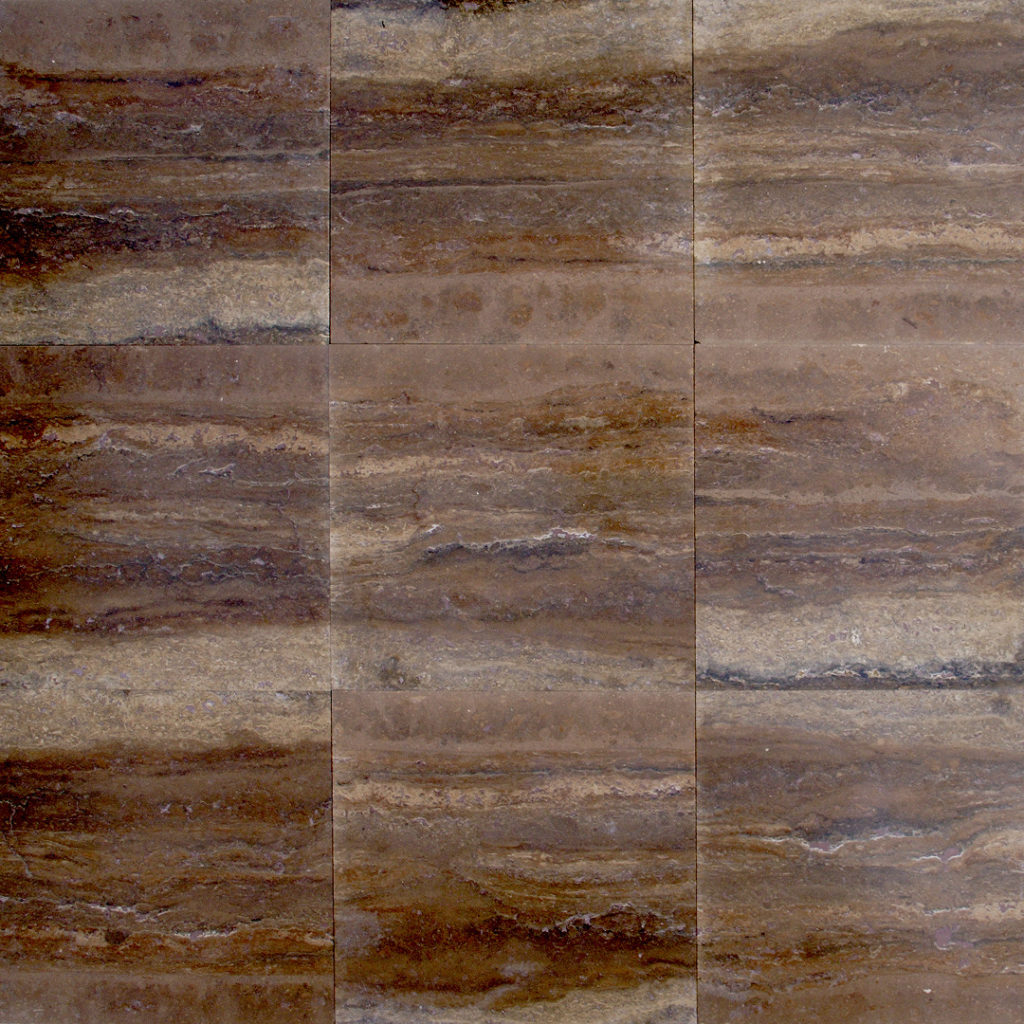 Vein-cut travertine “Zebra Scura”