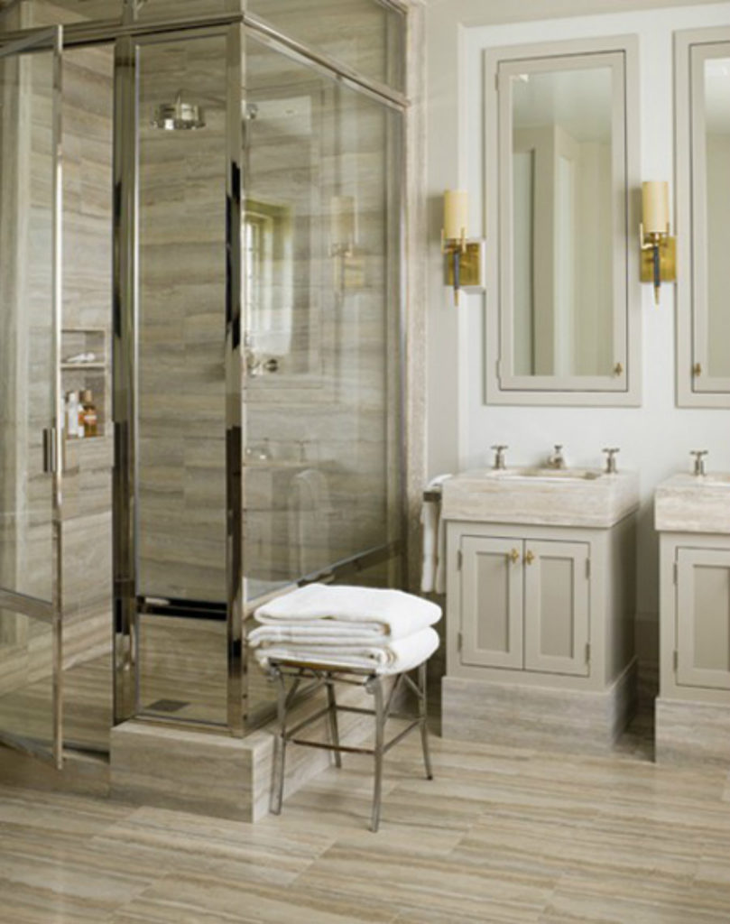 Bagno in travertino Zebra Silver