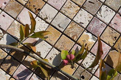 Mixed color travertine bathroom mosaic Mixed color travertine bathroom mosaic