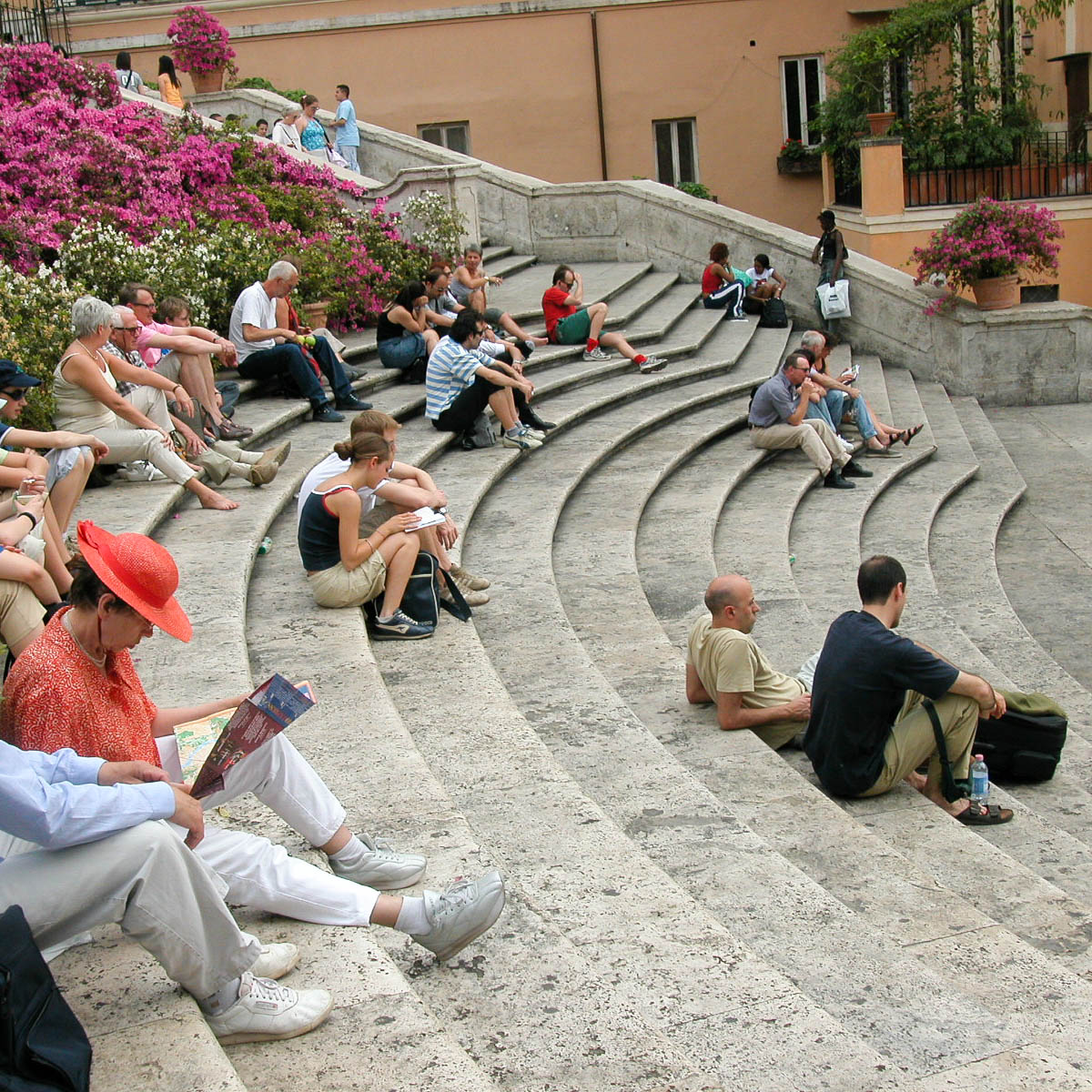 La scalinata di Trinità dei Monti a Roma