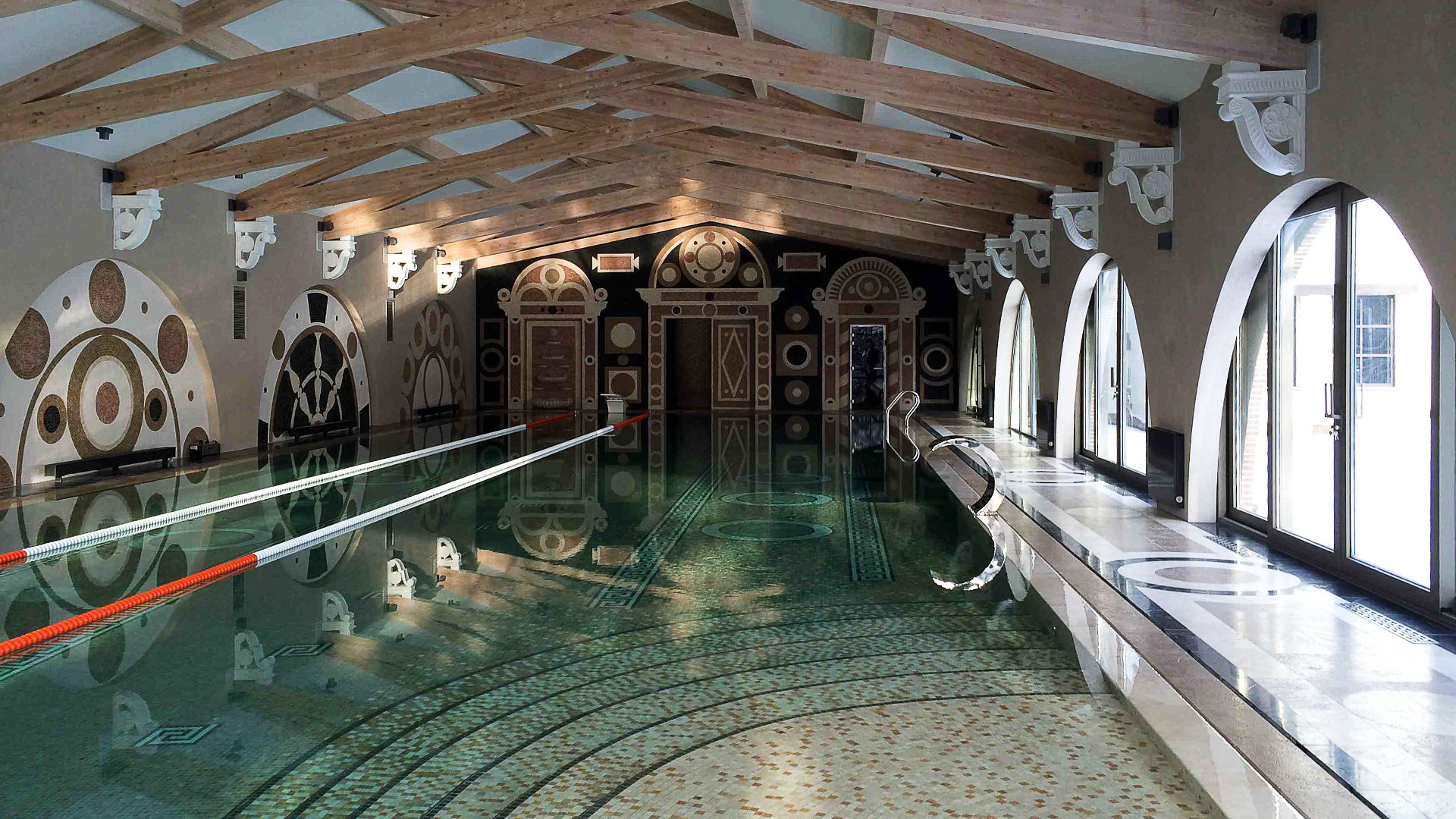 Picture of Indoor pool and hammam in a private residence in Russia by Pietre di Rapolano