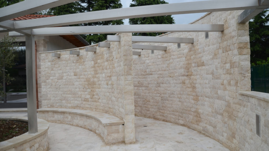 Swimming pool and outdoor in travertine