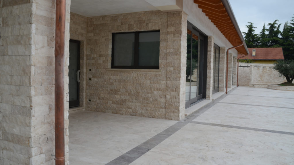 Swimming pool and outdoor in travertine