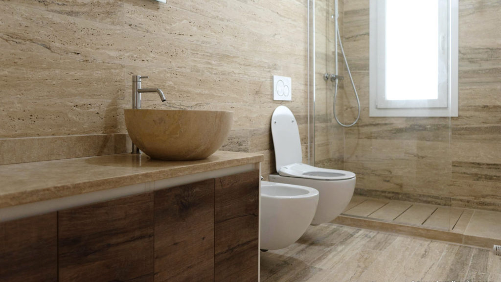 Lavabi bagno travertino pietre di rapolano