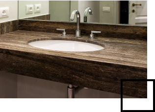 Stone bathroom surface