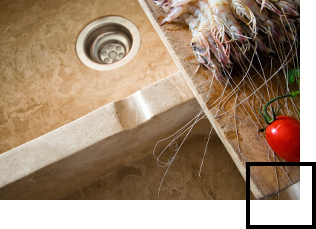 Natural stone kitchen sinks