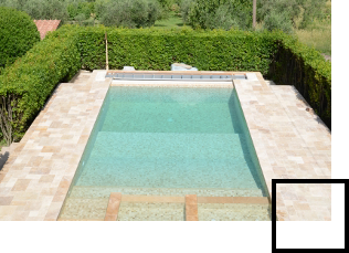 Pavimentazioni piscine in pietra di Rapolano