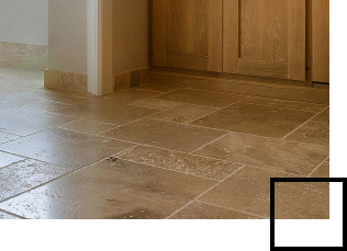 Travertine floor