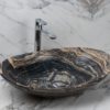 Oval marble washbasin "Ovetto New Gold Picasso"