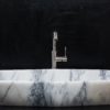 Lavabo rettangolare in marmo "Vassoio Lilac"