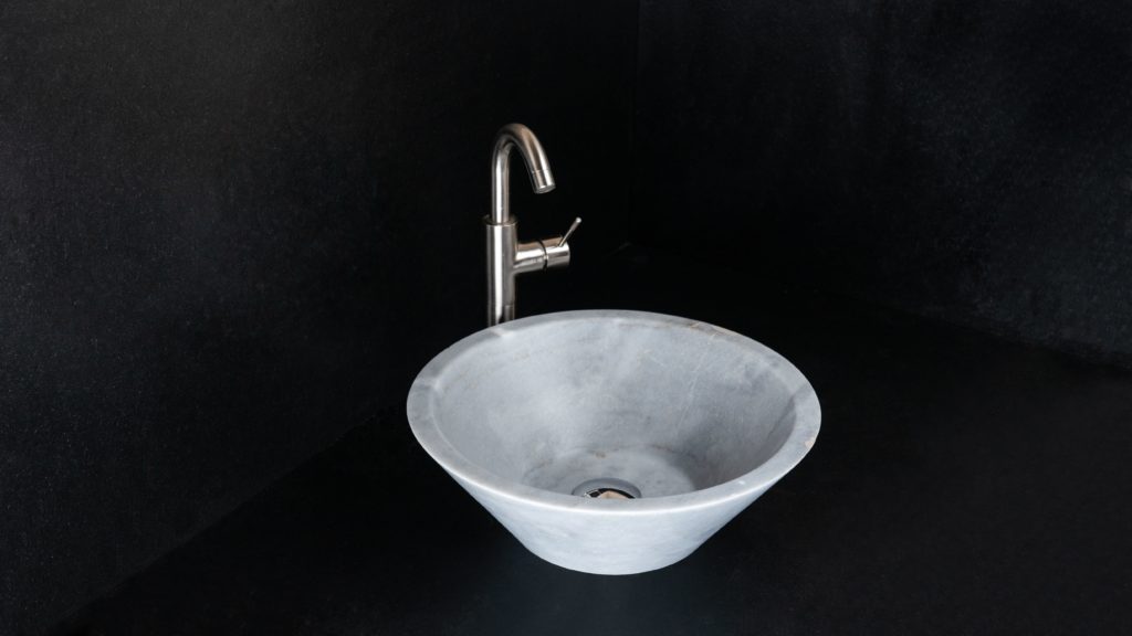 Lavabo piccolo tondo in marmo  "Talla Grey"