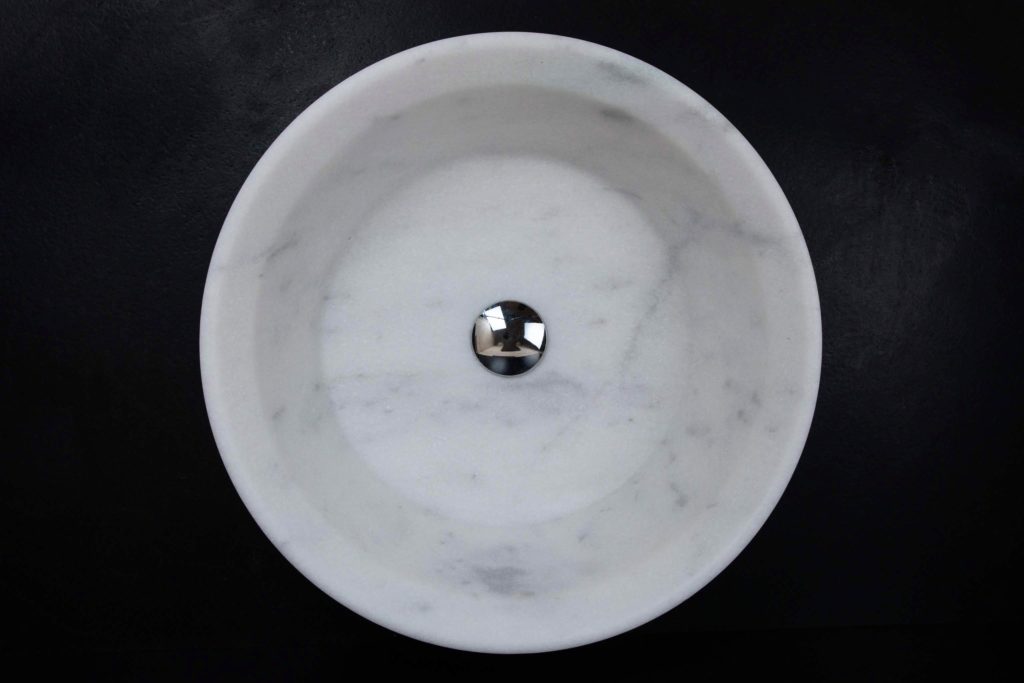 Großes rundes Waschbecken aus Marmor „Simple CT“
