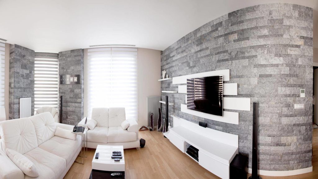 Wohnzimmer mit Marmor