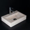 Rechteckiges Waschbecken aus Marmor „BACK CH“