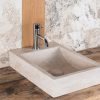 SIDE CH travertine washbasin